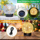 Beautyard Solar Globe Lights Outdoor USB Charged Garden Decor 3.94" Diameter 30LED 1000mAh Solar Globe Lights for Outdoor Indoor Mothers Day Gifts Holiday Decor(3.94'' Medium 4 Pack Warm White) by CozyNest Decor