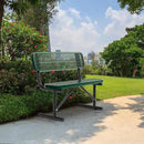 4/6/8 Feet Park Bench for Outside Heavy Duty Metal, Garden Benches Outdoor Bench with Backrest & Portable Frame, for Shopping Malls Stores Parks Patios Decks, Green by GreenHaven Gardens