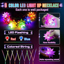 HONLYNE150 PCS Flashing Crystal Star Necklaces, Glow Necklaces Bulk Light up Party Favors, LED Glow in The Dark Necklaces for Kids Adults Birthday Glow Party Rave Halloween Goodie Bags Filler by TinyTreasures Baby Boutique