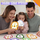 9 Pieces Happy Face Lacing Cards, 9 Double Sided Color Sewing Cards with 9 Colorful Laces, Educational & Learning Activity Games, Imagination Development Lacing Toys for Preschoolers, Kids by TinyTreasures Baby Boutique