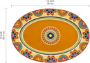 Bico Tunisian 16 plus 14 inch Oval Platters Set, Set of 2, Microwave and Dishwasher Safe, for Serving Fish, Chicken, Turkey by CozyNest Decor