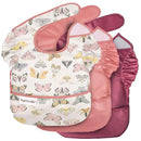 Tiny Twinkle Mess Proof Baby Bibs for Eating - Waterproof, Wipeable Bibs - Toddler Bibs - Travel Friendly - PFAS, PVC, BPA, Phthalate Free - Baby Food Bibs(3 Pack,Flutter) by TinyTreasures Baby Boutique