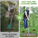 Lawn Leveling Rake, Lawn Leveler with Stainless Steel Long Handle, Heavy Duty Yard Level Tool for Leveling Soil, Sand Or Dirt Surfaces, Gardening Gloves Gift Included (30x10in) by GreenHaven Gardens