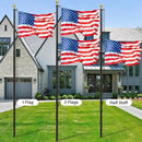 Flag Pole for Outside in Ground, 20FT Sectional Extra Thick Flagpole Kit, Heavy Duty Aluminum Outdoor Flag Poles with 3x5 American Flag for Yard, Garden, Residential or Commercial, Black by GreenHaven Gardens