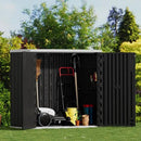 Large Outdoor Storage Box,Resin Sheds&Outdoor Storage Waterproof/Lockable,Outdoor Storage Cabinets for Balcony,Garage,Backyard (37Cu.ft-Black White) by GreenHaven Gardens