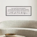 LuZhiQiang Serenity Prayer Bible Verse Sign Wall Decor God Grant Me Christian Inspiraional Quotes 40"×15" Wall Art for Living Room Bedroom (Black) by CozyNest Decor