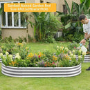 Garden 6x3x1ft Galvanized Raised Garden Bed Kit - Metal Planter Boxes for Vegetables/Herbs/Flowers, Heavy-Duty Steel Outdoor Garden Box with Reinforced Edges(6X3X1FT) by GreenHaven Gardens