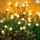 ASMAD Solar Garden Lights (2-Pack, 16 LEDs), Decorative Swaying Lights with Firefly Effect for Patio, Pathway & Outdoor Decor by GreenHaven Gardens