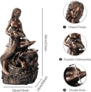 TERESA'S COLLECTIONS Mermaid Water Fountains Outdoor with LED Light Auto Slient Pump, Large Water Features for Yards Patio Garden Balcony Porch, Mermaid Garden Gifts for Mom, 21" by GreenHaven Gardens
