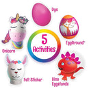 PAAS Easter Egg Decorating Kit, Includes 1 Unicorn Egg Dying Kit, 1 Loveable Llamas Egg Dying Kit, 1 Dino Decorating Kit Whiskers for Easy Egg Dying, Food Safe Dye (4 Piece) by TinyTreasures Baby Boutique
