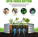 SnugNiture Galvanized Raised Garden Bed, 4x2x1ft Oval Metal Planter Box for Planting Outdoor Plants Vegetables by GreenHaven Gardens