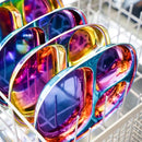 Ahimsa Stainless Steel Kids Plates - Divided Toddler Plates, Pediatrician Designed, Non Toxic Toddler Plate, BPA Free & Dishwasher Safe (Rainbow Single) by TinyTreasures Baby Boutique