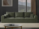 Boneless Cloud Couch Sofa for Living Room, 112" 3 Seater Green Modern Lounge Sleeper Couch, No Assemble, Cordury Compression Upholstered Couches by CozyNest Decor