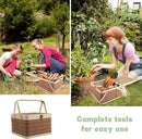 8 Piece Heavy Duty Gardening Hand Tools Set with Bamboo Gift Box Pruning Shears, Weeder and Heavy Duty Stainless Steel Gardening Tools with Wooden Handles - Ideal Gardening Gift for Women by GreenHaven Gardens