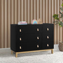 GAP babyGap Legacy 6 Drawer Dresser with Leather Pulls and Interlocking Drawers - Greenguard Gold Certified, Ebony/Natural by TinyTreasures Baby Boutique