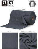 Fantasticlean Microfiber Cleaning Cloth Roll -75 Pack, Tear Away Microfiber Towels, 12" x 12", Reusable, Washable, Scratch Free, Ultra Absorbent Dish Rags for Car, Home, Garage or Shop (DimGray) by CozyNest Decor