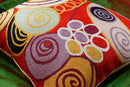 Hilma Al Klint Red Pillow Cover Modern Red Pillowcase Abstract Chair Cushion Accent Throw Pillowsham Mid Century Chair Cushions Hand Embroidered Wool Size 18x18 by CozyNest Decor