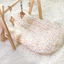 Hooyax Baby Lounger Cover 2 Pack - 100% Muslin Cotton Newborn Lounger Pillow Covers Only, Soft Breathable Infant Lounger Cover with Reinforced Stitching, Fits Most Standard Baby Loungers (Pink Floral) by TinyTreasures Baby Boutique