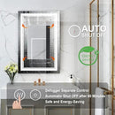 WELLFOR LED Bathroom Vanity Mirror 24 x 36 Inch, Lighted Anti-Fog Dimmable Mirror, IP44 Waterproof Wall Mounted Makeup Mirror, Packed with US Standard Plug and Touch Switch, (Horizontal/Vertical) by CozyNest Decor