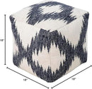 Mark&Day Pouf Ottoman, Grobriedenthal Modern Navy Cube Pouf Foot Rest for Living Room, Bedroom and Boho Home Decor (18"x18"x18") by CozyNest Decor