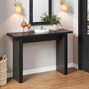 AVZEAR Mid Century Narrow Entryway Console Table, 43.3" Fluted Wood Couch Table Behind Sofa Long and Skinny for Living Room Hallway Entrance Foyer, Black by CozyNest Decor