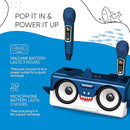 MASINGO Shark Karaoke Machine for Kids, Children and Toddlers with 2 Wireless Bluetooth Microphones, Portable PA Speaker Includes Lyrics Display Phone Holder, TV Cable and Singer Vocal Removal Mode by TinyTreasures Baby Boutique