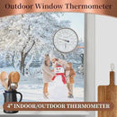 4-Inch Copper Outdoor Thermometer - Analog Temperature Gauge for Patio, Greenhouse and Garage. Decorative, Weather-Resistant, Solid Brass Swivel Design (4inch Thermo&Hygrometer) by GreenHaven Gardens