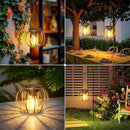 KOOPER Solar Lanterns Outdoor Waterproof, 4 Pack Upgraded Bronze Metal Hanging Solar Lights Outdoor Lanterns, Brighter Auto On/Off Outdoor Hanging Lantern for Yard Patio Pathway Porch Garden Decor by CozyNest Decor