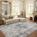 6x9 Area Rugs for Living Room: Washable Bedroom Rug Boho Vintage Rugs Stain Resistant Non Slip Low Pile Soft Lightweight Carpet for Kitchen Dining Room Farmhouse Nursery Kids Room Home Office by TinyTreasures Baby Boutique