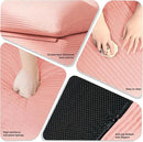 Misolant Bean Bag Chairs，Big Corduroy Fabric Sofa Bean Bag Chair for Adults and Teens with High-Resilience Sponge, Non-Slip Base Floor Lounge Sofa for Home, Living Room, Bedroom, Gaming Pink by CozyNest Decor
