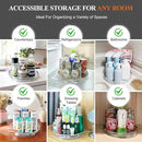 Clear Lazy Susan Organizer Turntable for Cabinet Table Top, 9.25 Inch 4 Pack 360 Rotating Spinning Makeup Organizer for Vanity, Kitchen Storage Rack Heavy-Duty Pantry Spices Tray Countertop Organizer by CozyNest Decor