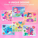 Klever Kits Foam Art Kit for Kids, EVA Foam Stickers with 6 Art Board and 800+ Stickers, DIY Arts and Crafts for Boys Girls Age 3+, Unicorns & Princesses Birthday Gifts Travel Toy by TinyTreasures Baby Boutique