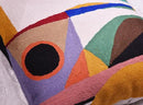 Kandinsky Balancement Decorative Pillow Cover Abstract Toss Pillows Farmhouse Chair Cushion Contemporary Pillow Mid-Century Chair Cushions Hand Embroidered Pillow Wool Size 18x18 by CozyNest Decor