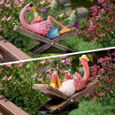 MUAMAX Pink Flamingo Garden Statues Flamingo Ornaments Small Flamingo Statue Summer Tropical Coastal Desk Decor Yard Art Ornament Housewarming Gifts Outdoor Patio Lawn Decorations by GreenHaven Gardens