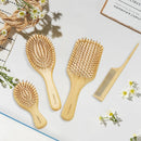 Bamboo Hair Brush and Comb Set for Women Men and Kids,Natural Bamboo wood Wide-tooth brush and tail comb - Paddle Detangling Brush for Wet Dry Curly Hair by TinyTreasures Baby Boutique