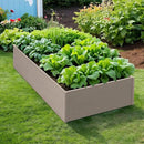 HDPE Raised Garden Bed 47.24 * 24.4 * 9.65 in,Vegetable Planter Bed Outdoor,Elevated Horticulture Planter Bed,Waterproof,Rot-Resistant and Non-Cracking Above Ground Garden Bed(Light Brown) by GreenHaven Gardens