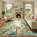 LIVEBOX Boho 8x10 Area Rugs for Living Room, Washable Soft Jungle Animal Print Rug for Bedroom, Farmhouse Non Slip Rug Floor Carpet, Forest Dining Room Rugs for Under Table by CozyNest Decor
