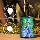 Hanging Solar Lantern Outdoor Waterproof Peacock Solar Lights Glass Tabletop Decorative Lamp for Outdoor Patio Garden Outside Yard Decor by GreenHaven Gardens