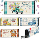 4 Pcs Hello Spring Summer Mailbox Covers Magnetic Standard Size 18 x 21 Inch Hello Autumn Winter Magnetic Mailbox Covers Wraps Decoration for Garden Yard Home Outdoor Decor by GreenHaven Gardens