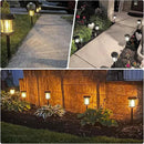 XMCOSY+ Solar Pathway Lights, 20 LM Bright Solar Light Outdoor, Waterproof Seed Glass & Metal Solar Powered Garden Lights, Outside Solar Lights for Yard Lawn Landscape Walkway(Black & Grey) by GreenHaven Gardens