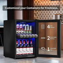 2.5 Cu.Ft Wine Fridge, Mini Fridge With Glass Door, Wine Cooler Refrigerator, Beverage Drink Beer Cooler, Adjustable Shelves & Digital Temperature Display, 22 Bottle 95 Can by CozyNest Decor