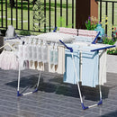 APEXCHASER Clothes Drying Rack, Foldable Gullwing Laundry Rack for Indoor Outdoor, 10pcs Clips with Bag, Collapsible Space-Saving Drying Rack for Clothes Towels Dolls, White by TinyTreasures Baby Boutique