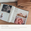 Elegant Linen Photo Album - 200 Acid-Free Pockets for 4x6 Pics - Perfect for Weddings & Gifts by TinyTreasures Baby Boutique