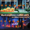 12 Pack Solar Pumpkin Lights for Halloween Decorations Outdoor, Waterproof Halloween Pathway Lights with 8 Modes, Orange Purple and Green Halloween Walkway Stake Lights for Yard Garden Party Decor by CozyNest Decor