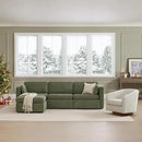 CHITA Oversized Modular Sectional Sofa, FSC Certified L Shaped Couch Reversible Chaise, Modular Sectional Couch for Living Room,112 inch Width, 4 Seat Modular Sofa with Storage Ottoman, Moss Green by CozyNest Decor