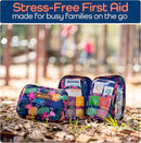 KeepGoing Travel First Aid Kit for Kids – 130 Pc. for Car, Home, Purse, Diaper Bag & Backpack with Latex-Free Bandages - Mini First Aid Kit Travel Size TSA-Approved by TinyTreasures Baby Boutique