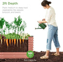 Best Choice Products 4x2x2ft Outdoor Metal Raised Garden Bed, Oval Deep Root Planter Box for Vegetables, Flowers, Herbs, and Succulents w/ 101 Gallon Capacity, Rubber Edge Guard - Terracotta by GreenHaven Gardens
