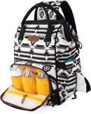 Wrangler Aztec Backpack Organized Daypack Travel Baby Bag with Stroller Strap and Side Bottle Pockets by TinyTreasures Baby Boutique