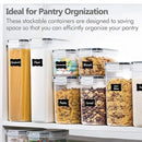 CHEFSTORY Airtight Food Storage Containers Set, 14 PCS Kitchen Storage Containers with Lids for Flour, Sugar and Cereal, Plastic Dry Food Canisters for Pantry Organization and Storage by CozyNest Decor