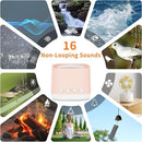 Portable White Noise Machine,Mini Sound Machine for Travel with Breathing Night Light,16 Soothing Sounds,Timer,Rechargeable Brown Noise Machines for Sleeping Adults Gift,Office Privacy,Home (Orange) by TinyTreasures Baby Boutique
